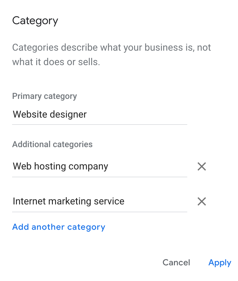 A Complete list of Google My Business Categories